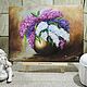 Painting Lilac flowers oil on canvas painting bouquet. Pictures. Kind paintings by Irina Belozerova. Online shopping on My Livemaster.  Фото №2