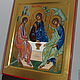 HOLY TRINITY , hand painted icon on gold. Icons. ikon rus. My Livemaster. Фото №5