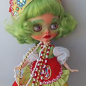 Articulated doll:Sold.Doll Blythe. OOAK.The March Kitty