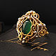 Ring with agate green stone 'Pure green'. Ring. Del-moro. My Livemaster. Фото №4