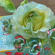 Order Silk flowers rose brooch free shipping 'Mint freshness'. LIUDMILA SKRYDLOVA (flower glade). Livemaster. . Brooches Фото №3