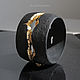 Order The band is rigid: Massive black bracelet with Golden cracks. AleksPolymer. Livemaster. . Hard bracelet Фото №3