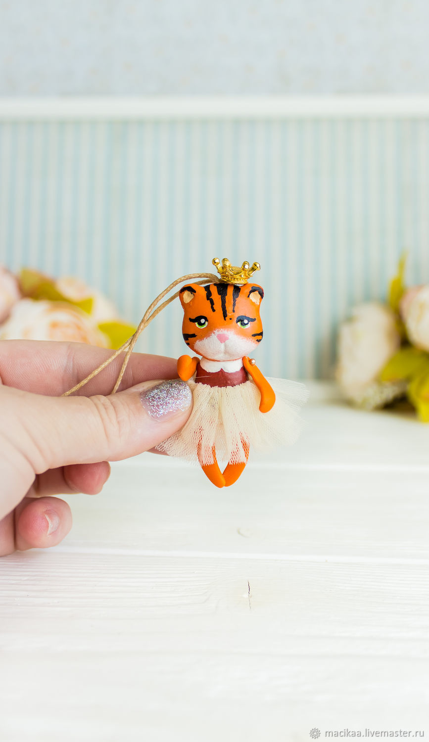 Handmade doll tiger, tiger toy, miniature doll tiger 2022 symbol, Dolls, Nizhny Novgorod,  Фото №1