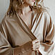 Order A set of a bathrobe and a shirt made of tencel in the color of coffee with milk. Delicate Clothing Store (Daria). Livemaster. . Home costumes Фото №3
