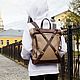 Стильный кожаный рюкзак CROSSROADS Travel Городской Клапан-скрутка. Рюкзаки. кожаных дел мастер Андрей (wesmont). Интернет-магазин Ярмарка Мастеров.  Фото №2