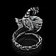 Заказать Кольцо Дракон серебро с дендроопалом. Aventure.Jewelry. Ярмарка Мастеров. . Кольца Фото №3