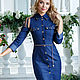 Order Dress 'Luxury jeans'. Designer clothing Olesya Masyutina. Livemaster. . Dresses Фото №3