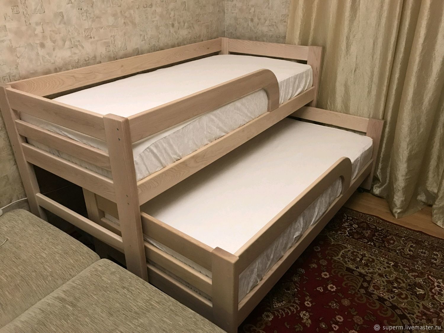 двухъярусная детская кровать из фанеры