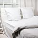 White bedding. White duvet cover. White Linen Duvet Cover Set. Bedding sets. Daria. Unique linen bedding sets. Online shopping on My Livemaster.  Фото №2