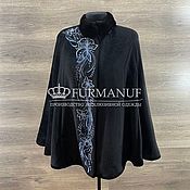 Одежда handmade. Livemaster - original item Elegant cashmere cape with arctic fox fur. Handmade.