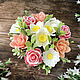 Soap bouquet in a glass of Daffodils, freesias, roses and daisies, Soap, Moscow,  Фото №1