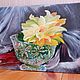 ' Flowers in crystal ' oil 18/24. Pictures. Anji's favourite pictures (anzhela-a). My Livemaster. Фото №6