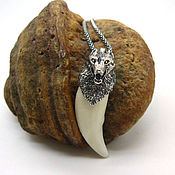 Украшения handmade. Livemaster - original item Pendant, amulet, talisman wolf fang (natural) M5. Handmade.