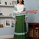 Order Skirt wool green. Slavyanskie uzory. Livemaster. . Skirts Фото №3