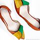 Туфли Geometria tricolori. Туфли. MIKYAMO *обувь ручной работы*. Интернет-магазин Ярмарка Мастеров.  Фото №2