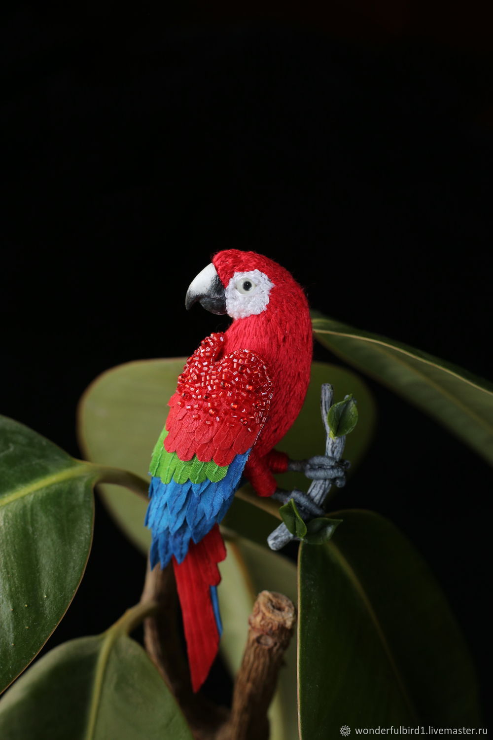 Цвет красивый попугай Ара на домашнее животное шоу