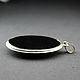 Pendant with natural black agate in a frame of 925 sterling silver SP0005. Pendants. Sunny Silver. My Livemaster. Фото №6