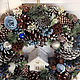 Christmas wreath 'Blue' with a white house. Wreaths. Zuli. My Livemaster. Фото №6