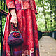 Felted dress 'the Scarlet flower'. felt. Dresses. Юлия Левшина. Авторский войлок COOLWOOL. My Livemaster. Фото №5