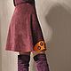 Skirt suede purple. Skirts. Inessa G. Suede and leather goods. My Livemaster. Фото №4
