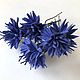 studs with cornflowers. polymer clay, Hairpin, Voskresensk,  Фото №1