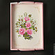 Tray with painted 'Pink'. Trays. painting and decoupage from Marina (sovaj). Online shopping on My Livemaster.  Фото №2