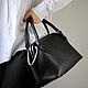 Bag made of genuine leather deep black art. Four hundred ninety. Valise. Anastasia Kaufman. Online shopping on My Livemaster.  Фото №2