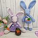Set of toys bunny boy and girl knitted, Amigurumi dolls and toys, Saki,  Фото №1