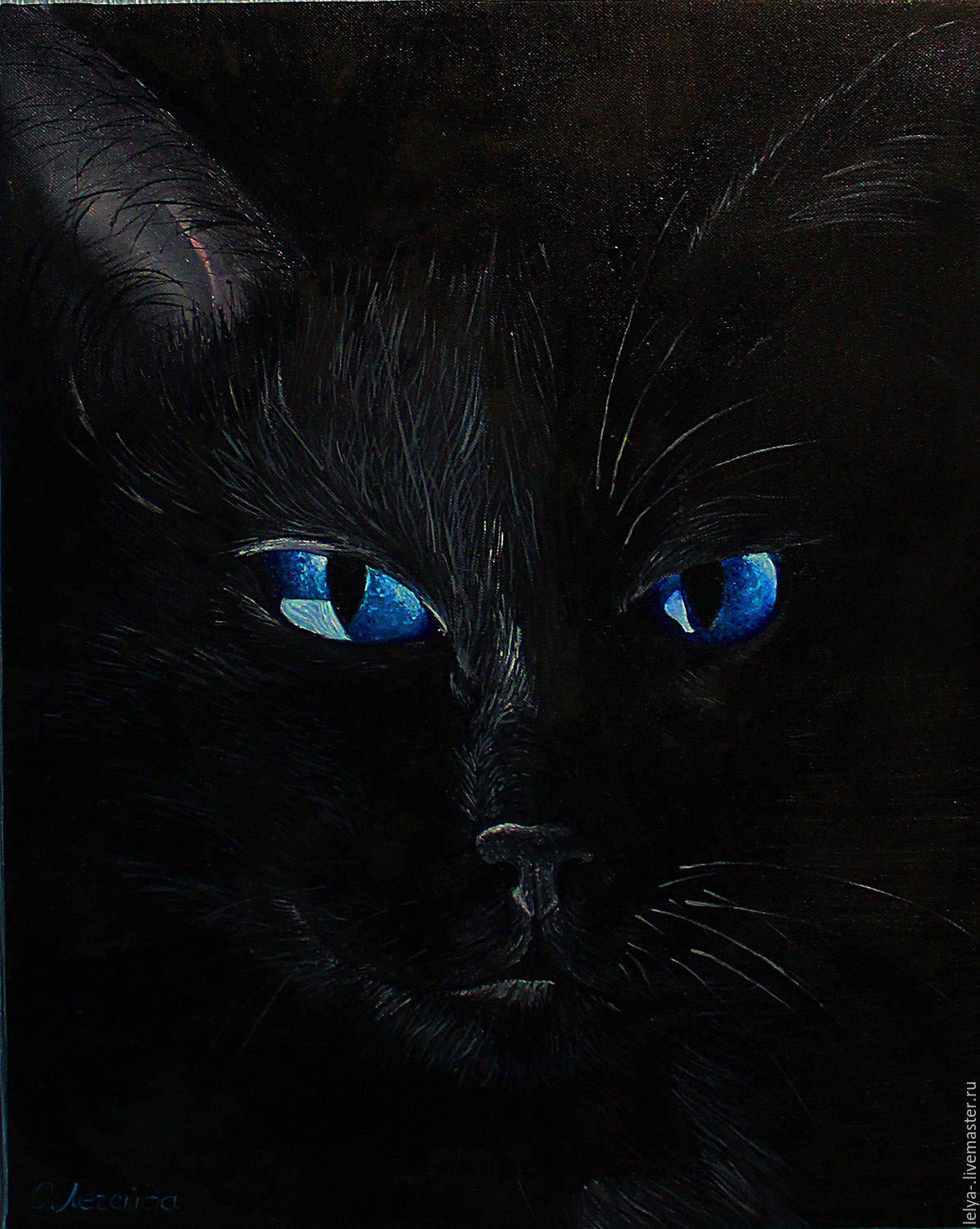 Черно синяя картина. Черный кот с голубыми глазами. Чёрная кошка с голубыми глазами. Чёрный кот с синими глазами. Черная кошка с синими глазами.