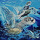 Set for embroidery with beads 'SEA TURTLES'. Embroidery kits. Beaded embroidery from Laura. Online shopping on My Livemaster.  Фото №2