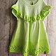 Children's tunic dress (trapeze) 'bright green', p 104-110. Childrens Dress. Natalya_Sholokhova. My Livemaster. Фото №5