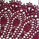Салфетка крючком бордовая. Декоративные салфетки. Galina Volossatova (GV_knits). Интернет-магазин Ярмарка Мастеров.  Фото №2