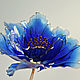 Шпилька большая синяя роза. Заколки. Анастасия (glossyfleur). Ярмарка Мастеров.  Фото №5