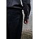 Брюки мужские из конопли Сашико Sashiko Two Pleat Pant Garment Dyed. Брюки мужские. VÄN Studio. Ярмарка Мастеров.  Фото №4