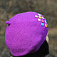 Beret hat for spring winter elegant women's knitted lilac bright. Berets. Azhurles. My Livemaster. Фото №5