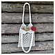 Bag-string bag with a flower. String bag. macrame with Karelian soul. Online shopping on My Livemaster.  Фото №2