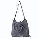 Order Bag suede gray Convertible large bag shopper Bag hot sale. BagsByKaterinaKlestova (kklestova). Livemaster. . Sacks Фото №3