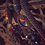 Украшения handmade. Livemaster - original item Lariat made of beads and Swarovski crystals: Copper dawn.. Handmade.