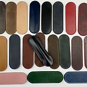 Канцелярские товары ручной работы. Ярмарка Мастеров - ручная работа Pen case made of genuine vintage leather. Handmade.