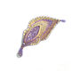 Decoration - bright purple Feather pendant with natural stone charoite, Pendant, Bryansk,  Фото №1