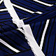 Шелк купон Escada в синюю, белую и черную полоску, 6112206к. Ткани. Итальянские ткани. Ярмарка Мастеров.  Фото №5