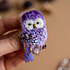 Brooch-owl 'Violetta' and 'Leon' Brooch bird. Brooches. Coffeelena. My Livemaster. Фото №5