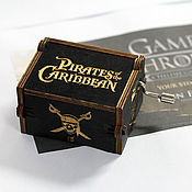 Подарки к праздникам handmade. Livemaster - original item Black music box Pirates of the Caribbean barrel organ pirates. Handmade.