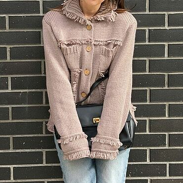 Одежда ручной работы. Ярмарка Мастеров - ручная работа Вязаный кардиган Casual Chik. Handmade.