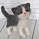Grey kitten Busko. the toy of felt. Stuffed Toys. Natalya Gorshkova Cute toys felting. Online shopping on My Livemaster.  Фото №2
