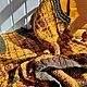 Жилет из мериноса жаккардом в клетку горчичный шоколадный, Жилеты, Кострома,  Фото №1