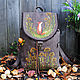 Backpack with handmade embroidery. Linen bags and backpacks. Author Julia Linen tale
