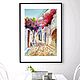 Painting city street. The urban landscape. Painting Greece to order. Pictures. Olga Ermakova art. Online shopping on My Livemaster.  Фото №2