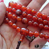 Фен-шуй и эзотерика handmade. Livemaster - original item Mala Buddhist rosary made of natural carnelian, 108 beads (8 mm). Handmade.