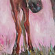 Mother horse and foal, oil painting on canvas, in the nursery. Pictures. myfoxyart (MyFoxyArt). My Livemaster. Фото №5